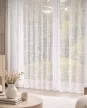 Kész függöny Jacquard fehér Pálcikás