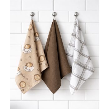 Konyharuha Kávés minta 3db 45x75cm