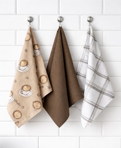 Konyharuha Kávés minta 3db 45x75cm