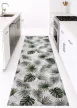 Konyhai szőnyeg Lux Mat 65x200cm Zöld Pálmás 