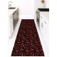 Konyhai szőnyeg Lux Mat 65x200cm Piros-Fekete Paprikás 