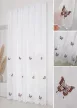 Barna pillangó mintás voile vitrázs függöny