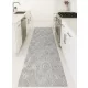 Konyhai szőnyeg Lux Mat 65x200cm Rombusz mintás Szürke-Fehér