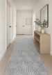 Konyhai szőnyeg Lux Mat 65x200cm Rombusz mintás Szürke-Fehér