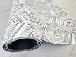 Konyhai szőnyeg Lux Mat 65x200cm Rombusz mintás Szürke-Fehér