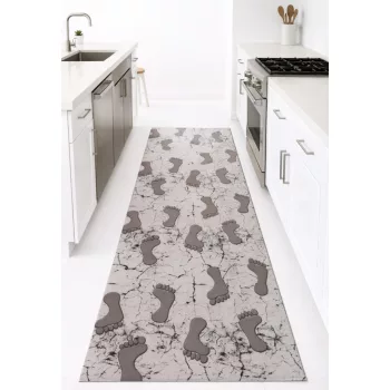Konyhai szőnyeg Lux Mat 65x200cm Bézs Talpas