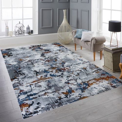 Modern szőnyeg Scarabeus 2759 (Cream-Grey) 160x235cm Szürke-Terra-Kék