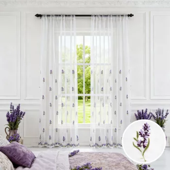 Kész függöny voile Lila Masnis fényáteresztő 150x250cm