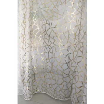   Kész függöny Lux Arany Geometrikus modern mintás 300x180cm