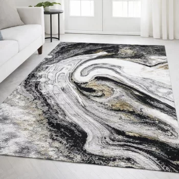Modern szőnyeg Marble 163  Fekete-Arany
