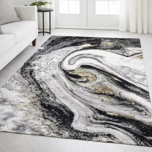 Modern szőnyeg Marble 163  Fekete-Arany