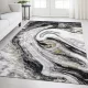 Modern szőnyeg Marble 163 (Black) 80x150cm Fekete-Arany