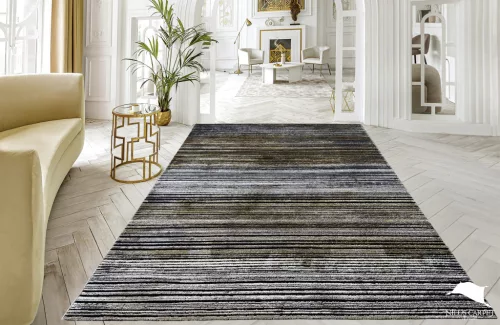 Modern szőnyeg Marble 392 (Black) 120x170cm Fekete-Arany