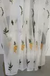 Kész függöny Marlenca lenn hímzett  Sárga zöld Virágos minta 280x250cm 
