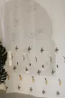 Kész függöny Marlenca lenn hímzett  Sárga zöld Virágos minta 280x250cm 