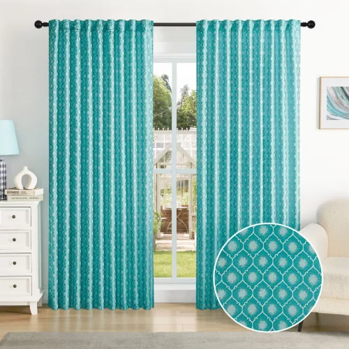 Kész sötétítő függöny Marocco  1db 150x250cm Türkizkék