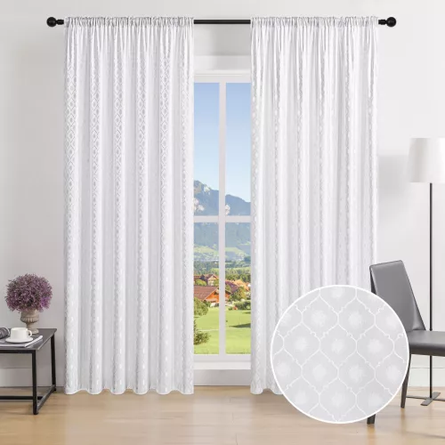 Kész sötétítő függöny Marocco 1db 150x250cm Fehér