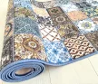 Futószőnyeg Mozaik modern 80cm széles méteráru Kék