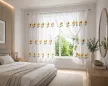 Kész függöny voile Napraforgó sárga fényáteresztő 400x150cm