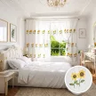 Kész függöny voile Napraforgó sárga fényáteresztő 400x150cm