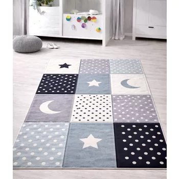   Gyerek szőnyeg Narnia Türkiz zöld szürke csillagos 120X180cm
