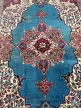 Kézi csomózású perzsa Tabriz Türkiz-kékes szőnyeg 245x150cm