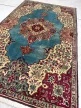 Kézi csomózású perzsa Tabriz Türkiz-kékes szőnyeg 245x150cm