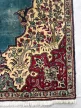 Kézi csomózású perzsa Tabriz Türkiz-kékes szőnyeg 245x150cm