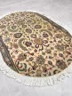 Kézi csomózású perzsa Tabriz Krémes Zöldes szőnyeg  Ovális 200x140cm