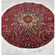 Kézi csomózású perzsa Tabriz Bordós Kékes szőnyeg  Kerek 140x140cm