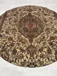 Kézi csomózású perzsa Tabriz Krémes Zöldes szőnyeg  Kerek 215x215cm