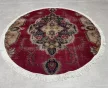 Kézi csomózású perzsa Tabriz  Bordós szőnyeg  Kerek 195x195cm