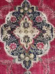 Kézi csomózású perzsa Tabriz  Bordós szőnyeg  Kerek 195x195cm