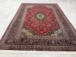 Kézi csomózású perzsa Kashan Bordós Kékes szőnyeg 335x245cm