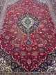 Kézi csomózású perzsa Kashan Bordós Kékes szőnyeg 335x245cm