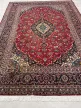 Kézi csomózású perzsa Kashan Bordós Kékes szőnyeg 335x245cm