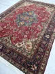 Kézi csomózású perzsa Tabriz Bordós Kék szőnyeg 337x247cm