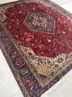 Kézi csomózású perzsa Tabriz Bordós Kékes szőnyeg 330x286cm