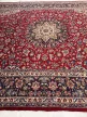Kézi csomózású perzsa Kashan Bordós Kékes szőnyeg 393x296cm