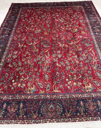 Kézi csomózású perzsa Tabriz Bordós Madadas szőnyeg 374x293cm