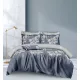 Ágyneműhuzat Ninive Fűzfaleveles virágos szürke 3 részes
