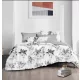 Ágyneműhuzat Ninive Margarétás fehér szürke 3 részes