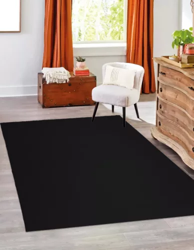 Modern szőnyeg Nora (Black) 60x110cm Fekete AKCIÓS OUTLET