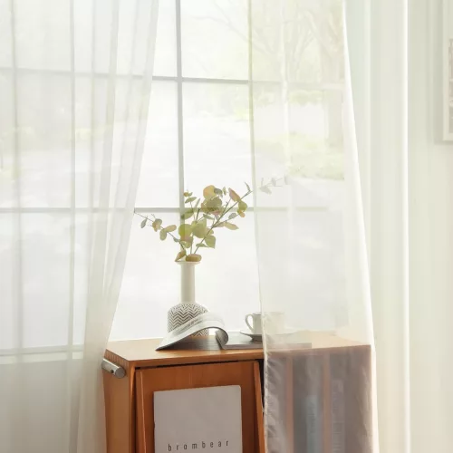 Kész függöny Nordic fényáteresztő voile  Krém  500x250cm