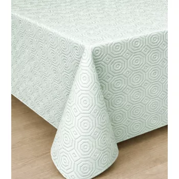   Nordic Mentazöld asztalerítő vastag modern méterben 140cm széles