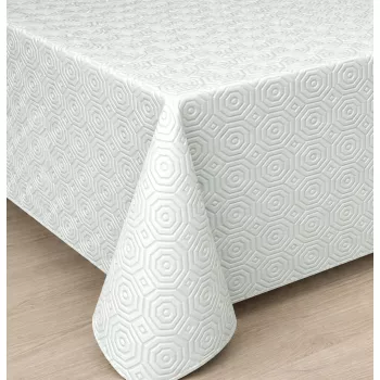   Nordic Fehér asztalerítő vastag modern méterben 140cm széles