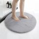 Nyuszi vajpuha Fürdőszoba szőnyeg Szürke Kerek 100cm