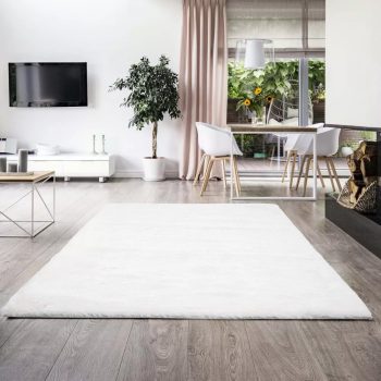 Shaggy szőnyeg Luxury Nyuszi (White) 60x190cm Fehér