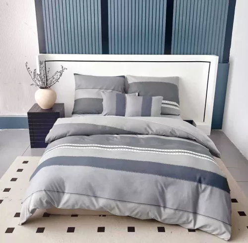 Ágyneműhuzat Odin Flanel szürke csíkos 7 részes