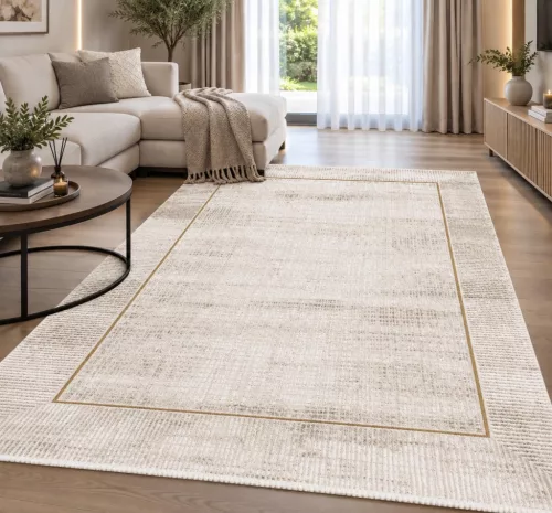 Modern szőnyeg nappaliban bézs Porto Lux 8100